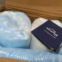 King Mattress Topper 4 Inch Dual Layer Cooling Memory Foam & Pillow Top, King White