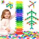 400 Pieces Building Blocks Kids STEM Toys Educational Discs Sets Interlocking Solid Plastic for Preschool Boys and Girls Aged 3+, Birthday for Boys Girls 3-5