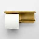 SAIKYO Dual Toilet Paper Holder Wall Mount - Premium Stainless Steel Tissue Dispenser for Bathroom - Rustproof, Heavy-Duty, Modern Brushed Finish (Gold)