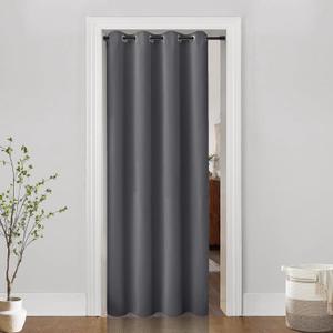 PANELSBURG 80 Inch Curtains for Sliding Glass Door,52 in Wide x 80 in Long Blackout Sliding Door Blinds for Doorway Closet Pantry Cabinet Bedroom, 2 Panel