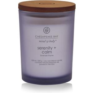 Chesapeake Bay Candle Medium Jar Scented Candle Serenity + Calm (Lavender Thyme) Home Dcor Orange Gifting Idea Burn Time of 50 Hours
