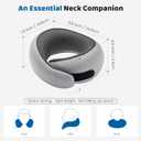2 x Neck Pillow Airplane,100% Pure Memory FoamTravel Neck Pillow Travel Neck Support Ergonomic &Portable Design Best for Sleeping Plane Car Train Office Flight (Small Grey)