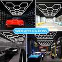 LZHOME Updated Bigger Size Hexagon LED Garage Light: Ultra-Bright Hex Ceiling Lights, Hexagon led Lights for Garage Warehouse Workshop Gym Basement
