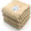 1 Pack 3 Dog Blanket Calming Blankets Fluffy Premium Fleece Puppy Blanket Soft Sherpa Pet Blanket for Dog Puppy Cat Beige,Medium(29'' x20)