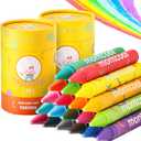 2 Pack Jumbo Crayons (40 Pieces, 20 Colors), Washable Non Toxic Easy to Hold Large Crayons