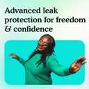 Because Maximum Incontinence Booster Pads, Adult Diaper Doubler Adds 2 Cups of Extra Absorbency, Discreet, Soft Leak Protection for Men & Women, Fits Inside Disposable Underwear, 20 Count