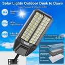 Solar Street Lights Outdoor Waterproof - Large 10000W Commercial Outdoor Solar Light Dusk to Down with Motion Sensor Remote Control LED Parking Lot Flood Lights for Yard Garden Walkway