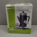 Presto 02815 12-Cup Cordless Coffee Percolator - Stainless Steel, Modern Design, Easy Pour Spout, Stay-Cool Handle, Matte-Black