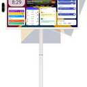 ApoloSign 32 Inch 4K UHD Smart Portable TV on Wheels, Android 16 EDLA Certified, 256GB Storage, Built-in 15000mAh Battery, Voice Remote, Touch Screen TV with Rolling Stand for Home, Office - Gen2