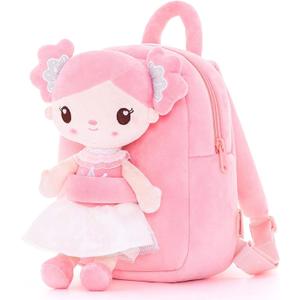 Gloveleya Toddler Backpack Kids Backpacks Rag Doll Girls Candy Doll Pink (9 inches)