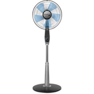 Rowenta Pedestal Fan, 53 Inches, Ultra Quiet Oscillating Fan for Bedroom, Portable, 5 Speeds, Refresh Up to 23-Feet, Silver, Indoor, VU5670