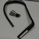 Neck Reading Light Book Lovers Gifts, Rechargeable 2000mAh 10-80Hrs Eye-friendly Wide Lamp Book Light, Birthday Christmas Stocking Stuffers for Men Women Readers, Camping Knitting Crochet Accessories (Black)