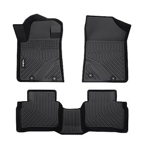 Wailtnb-Floor Mats Custom for Nissan Altima 2014-2018 All Weather Protection TPE Waterproof Non-Slip Durable Floor Liners Fits Front& 2nd Row Full Set Car Mats Altima Black Accessories