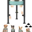 Adjustable Elevated Dog Bowls, 6-10inch Single Pet Food Dish Stand