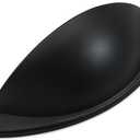 HESTIA HARDWARE 10 Pack | 2 1/2 Inch Drawer Pulls Black Kitchen Cabinet Handles and Dresser Drawer Pulls | Bathroom Matte Black Cabinet Pull | Black Cabinet Hardware Cup Pulls for Drawers (Z7.10.D)