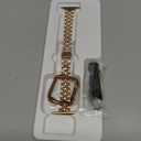 Slim Watch Band Compatible with Apple Watch 41mm 45mm 42mm 44mm 40mm 38mm Metal Stainless Steel Watchband Suitable for iWatch 10/9/8/7/6/5/4/3/2/1/SE Series Women Luxury Strap, Rose Gold, Size: 38mm 40mm 41mm