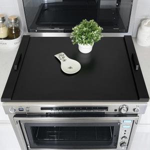 Hanobe Stove Noodle Board Cover: Black Gas Electric Cover Top Stovetop Wood for Home Kitchen Oven Large, 30"L x 22"W