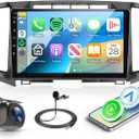Car Stereo for Toyota Venza 2008-2016 8Core 6+128G Wireless Carplay Android Auto,9 inch IPS Touch Screen Radio,Android13/GPS/WiFi/32EQ DSP/59UI/Bluetooth5.0/SWC/Backup Camera&Mic
