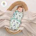 Cute Castle 3-Pack Baby Swaddle Sleep Sacks - Newborn Swaddle Sack - Ergonomic Baby Swaddles Blanket Warp for Boys and Girls - Baby Essentials (0-6 Months - Green)