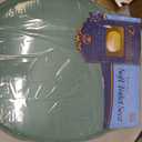 Mayfair Padded Toilet Seat, Cushioned Soft Vinyl over Wood Core Seat, Secure Hinges, Easy Clean, Made in USA, Round, Sky Blue