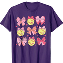 Softball Coquette Bow Softball Mom Mothers Day Softball Mama T-Shirt 11-12 Years old/ 152, Size L