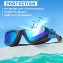 OMID Swim Goggles, P2 Polarized Swimming Goggles for Men Anti-fog Goggles Swimming for Adult Women