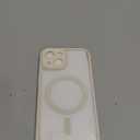 SPIDERCASE Designed for iPhone 15 Case, Magnetic with [2 Tempered Glass Screen Protector] [Full Camera Protection] Anti-Scratched Slim Phone Case for iPhone 15 6.1,Antique White