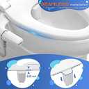 SAMODRA Ultra-Slim Hygienic Bidets Attachment for Existing Toilets - Adjustable Fresh Water Pressure Dual Nozzle (Frontal & Rear Wash) Easy to Install, Black