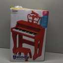 Dollox Keyboard Piano for Kids, Toddler Piano Toys 37 Keys Kid Musical Instruments Electric Keyboard Baby Pianos for Beginners Mini Music Toy with Stool, Birthday Gift for Age 3 4 5 6 Years Old (Black)