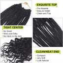 Goddess Box Braids Crochet Hair With Curly Ends 24 Inch Bohomian Box Braids Crochet Braids 8 Packs 3X Crochet Braids Synthetic Braiding Hair Extension for Black Women (24 Inch (Pack of 8), 1B)