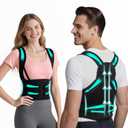 Back Brace Posture Corrector for Women and Men Comfy Shoulder Straightener, Pain Relief: Upper/Lower Back.Support for Scoliosis, Hunchback, Thoracic Spine Upgraded Full Back Support. Medium, Black