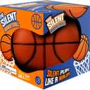Rzkipdy Silent Basketball Size 5 (27.5")  Not Vacuum Shipped - 2025 Upgraded Airless Soft Foam Ball Soundless for Quiet Dribbling and Indoor Training  Real Feel Higher Bounce No Noise (Dark Orange)