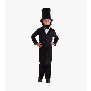 Morph Abraham Lincoln Costume, Abraham Lincoln Costumes for Kids, Boys Halloween Costume, Halloween Costumes for Kids, Size M