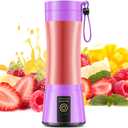Cordless Personal Size Portable Blender - 12 Oz Blender for Smoothies and Shakes with BPA Free Traveling Juice Cup, 6 Blades for Powerful Blending, Easy to Clean for Office/Sports/Travel