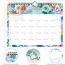 8 x Calendar 2026-18 Monthly Wall Calendar, January 2026 - June 2027, 8.5" x 11", Calendar 2026-2027 with Twin-Wire Binding, Hanging Hook, Blocks and Julian Dates (Watercolor Wall Calendar)