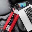 Cantonape 1200W Car Power Inverter DC 12V to 110V/120V AC Converter with LCD Display Dual AC Outlets and Dual USB Car Charger for Car Camping Laptop Truck Red