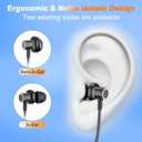 Neckband Bluetooth Headphone with LED Power, Neckband Headphones 100 Hours Playtime, in-Ear Bluetooth Headphone with Microphone for Running and Exercising in The Gym (Y10)