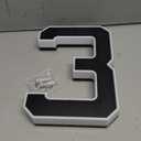 ISUNMEA 9 Inch Solar Lighted House Numbers for Outside, Light Up Waterproof LED Address Numbers Signs for Houses, Large Personalized Illuminated Exterior Modern House Numbers Light (3-Black, 9IN)