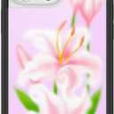 Wildflower Cases - Compatible with iPhone 16 Pro Max | Protective Black Bumper, 6.5ft Drop Test Certified, Women Owned Small Business | Floral Nature Pink Green Dainty Trendy Cute | Sweet Lily
