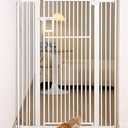 No Pawblems Upgraded 55" Extra Tall Pet Gate for Cat, 29-43" Auto Close Cat Gate for Doorways/ Stairs/ Hallways