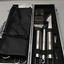 Kaluns Grilling Accessories, Dad Gifts for Fathers Day, Mothers Day Grilling Gifts, Heavy Duty Stainless Steel BBQ Tool Set for Outdoor Grill with Aluminum Case and Apron, Birthday Gifts for Men