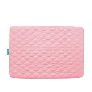 Mattress Pad Cover for Pack and Play Girls, Ultra Soft Pink Waterproof Playard Sheet|Mini Crib Sheet Quilted 39" x 27" fits for Baby Foldable and Playard Mattress, Portable Mini Crib