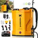 MAYGROVE 4.2 Gal Electric Backpack Sprayer, 2-4h of Continuous Spray, Equipped with Adjustable Wand & 5 Nozzles, Auto Spraying for Garden, Lawn Care, Fertilizing & Weed Control (Battery Included)