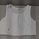 XUJI FTM Transgender Elastic Breathable Half Chest Binder (White, M)
