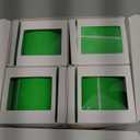 PARLAIM 3x5 inch Rectangle Color Code Stickers, 1000PCS 4 Rolls Square Adhesive Inventory Label, Fluorescent Green