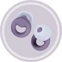 30dB Noise Cancelling Ear Plugs for Sleeping - Reusable Silicone Earplugs for Adults & Kids, Soft Ear Protection for Snoring, Concerts, Lawn Mowing, Travel & Work (6 Ear Tips with Case, Violet) (Medium)