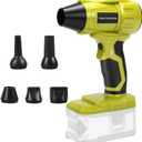 Cordless Leaf Blower for Ryobi 18V ONE+ Battery, 350W Brushless Leaf Blower with 5 Nozzles, Variable Speed, Lightweight Handheld Blower for Leaves Dust Patio (Battery Not Included)