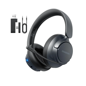 Wireless Gaming Headsets for PS5 PS4 PC, 55 Hr Battery Bluetooth 5.3 Gaming Headphones with Microphone, 2.4GHz USB Gamer Headset Wireless for PS5, Switch, PC, Black