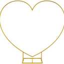 LANGXUN Large Size Metal Balloon Arch Kit, Wedding Heart Arch Stand, Love Balloon Column Arch Frame for Wedding, Bridal, Valentine's Day, Engagement and Birthday Party Supplies (Gold)
