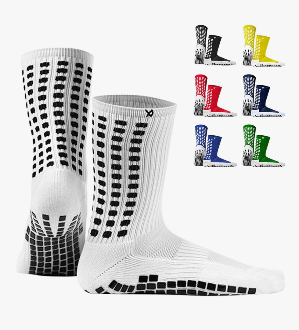 Lux Dual Grip Socks - Soccer Grip Socks for Men and Women. GripArray Performance & Comfort